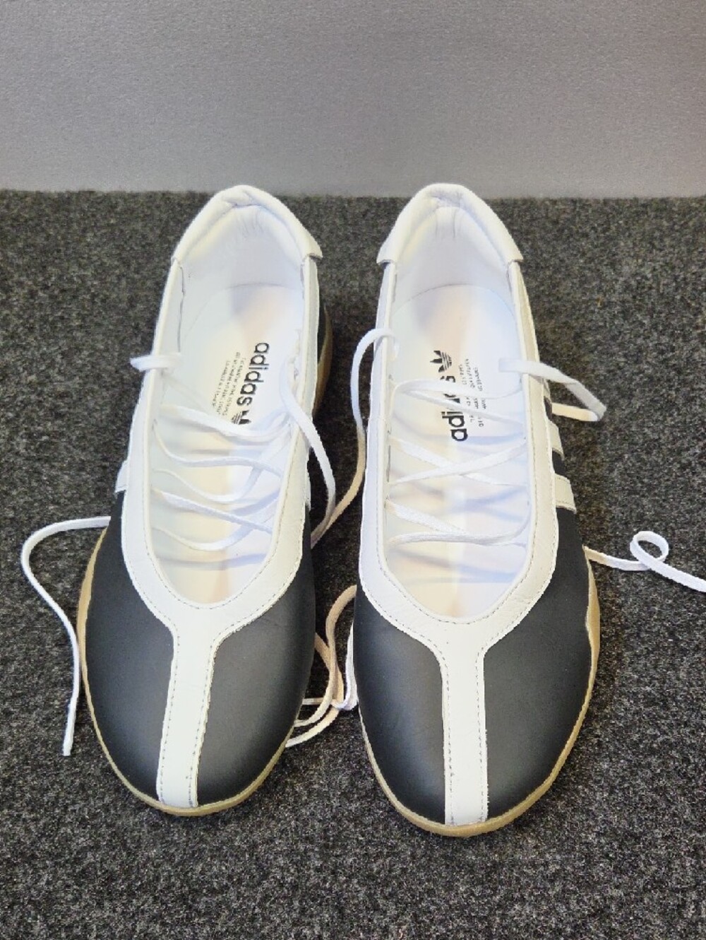 adidas Women’s Black and White Vintage-Inspired Lace-Up Sneakers - Picture 6 of 10